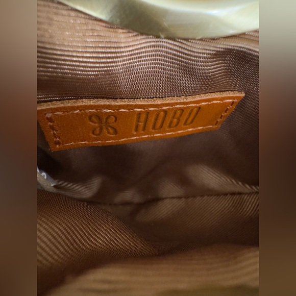 NWT Women’s HOBO Heart Frame Leather Gilded Marble Gold Coin purse key fob - Picture 4 of 6